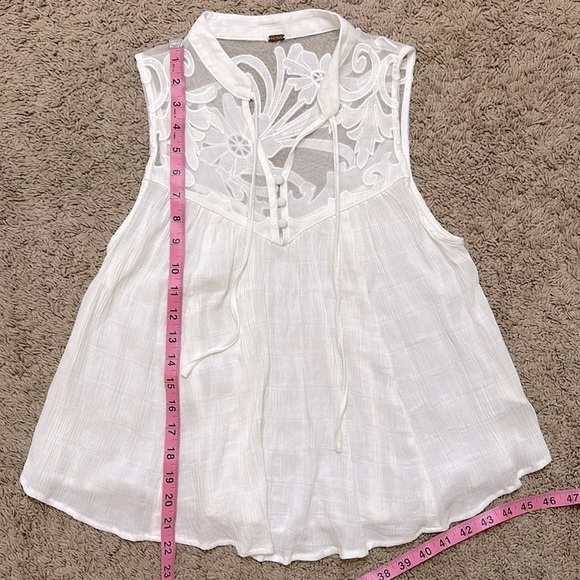 Free People Western Romance White Sleeveless Top - Picture 11 of 13